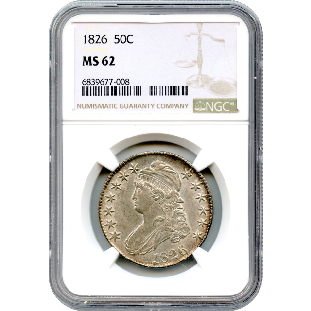 1826 50C Capped Bust Half Dollar NGC MS62
