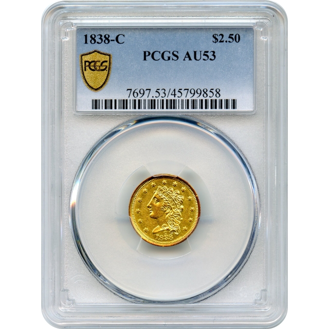 1838-C $2.50 Classic Head Quarter Eagle PCGS AU53