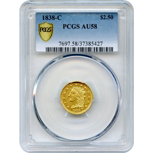 1838-C $2.50 Classic Head Quarter Eagle PCGS AU58