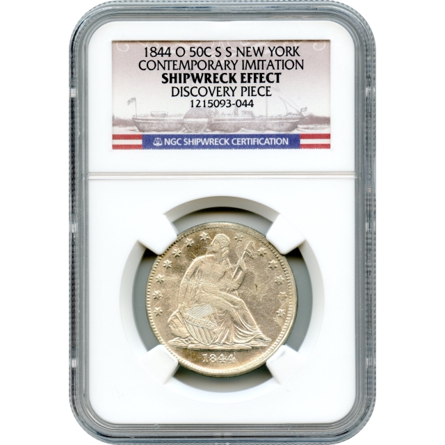 1844-O 50C Liberty Seated Half Dollar NGC SE Contemporary Counterfeit Ex.SS New York