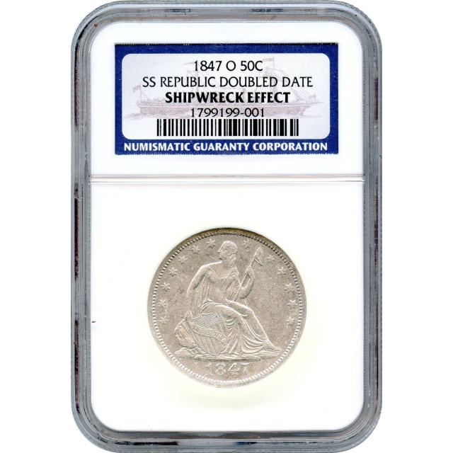 1847-O 50C Liberty Seated Half Dollar, DDO WB-104 NGC SE Ex.SS Republic