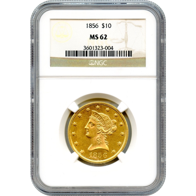 1856 $10 Liberty Head Eagle NGC MS62