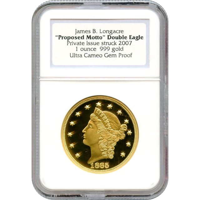 1865-2007 $20 Liberty Head Double Eagle Longacre design NGC PRUCAM