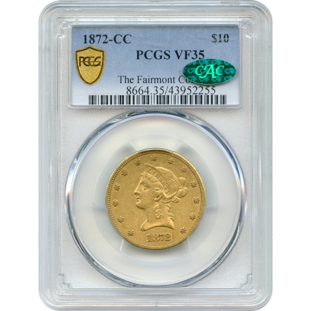 1872-CC $10 Liberty Head Eagle PCGS VF35 (CAC)