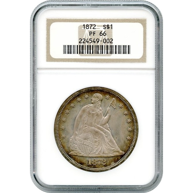 1872 $1 Liberty Seated Dollar NGC PR66