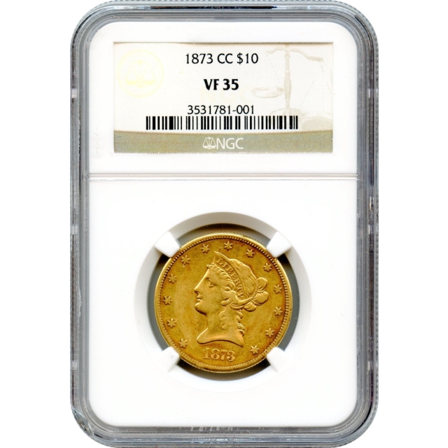 1873-CC $10 Liberty Head Eagle NGC VF35
