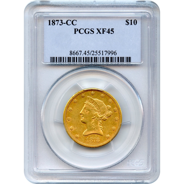 1873-CC $10 Liberty Head Eagle PCGS XF45