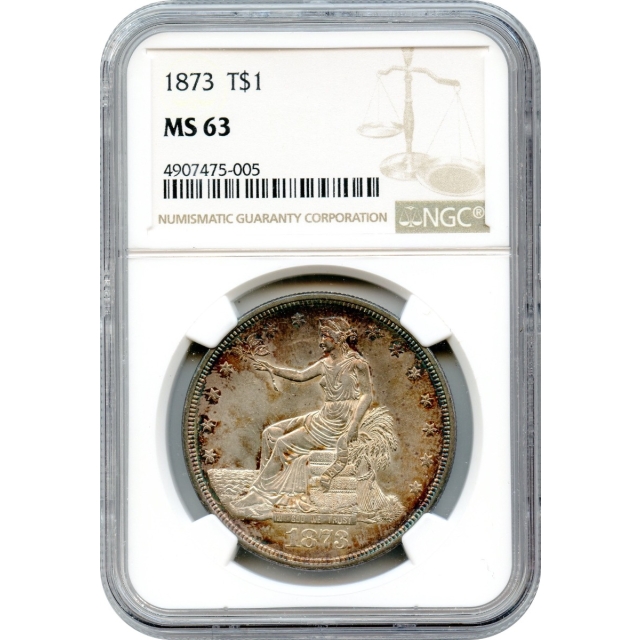 1873 $1 Trade Dollar NGC MS63