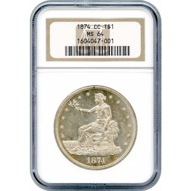 1874-CC $1 Trade Dollar NGC MS64