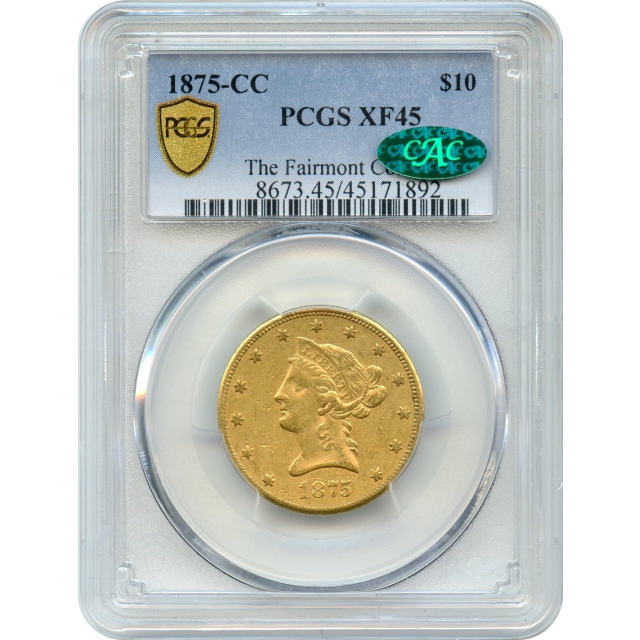1875-CC $10 Liberty Head Eagle PCGS XF45 (CAC)
