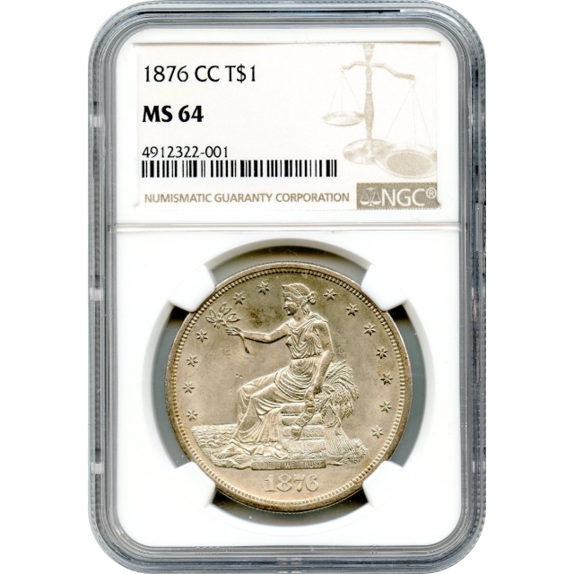 1876-CC $1 Trade Dollar NGC MS64