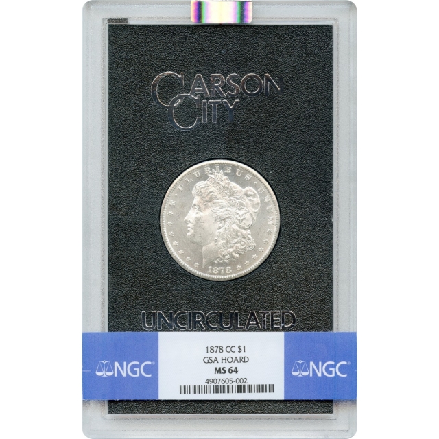1878-CC $1 Morgan Silver Dollar GSA Hoard NGC MS64