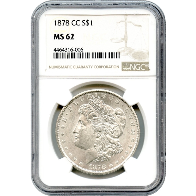 1878-CC $1 Morgan Silver Dollar NGC MS62