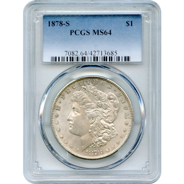 1878-S $1 Morgan Silver Dollar PCGS MS64