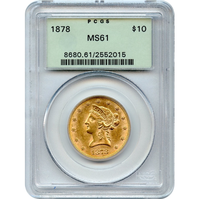 1878 $10 Liberty Head Eagle PCGS MS61
