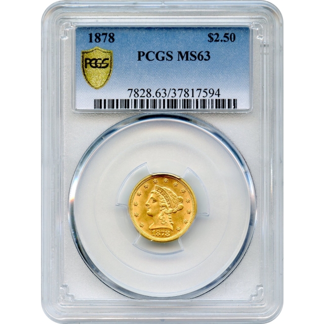1878 $2.50 Liberty Head Quarter Eagle PCGS MS63