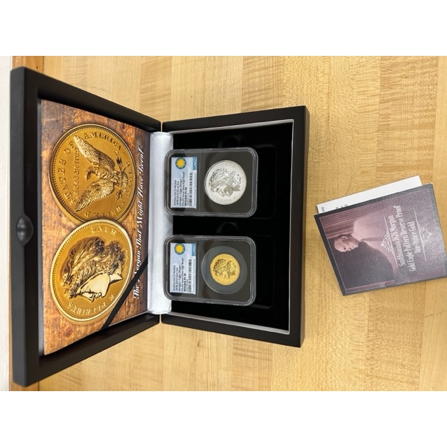 1878-2020 Morgan's Eagle design Smithsonian Collection 2pc Set NGC Rev PR70 