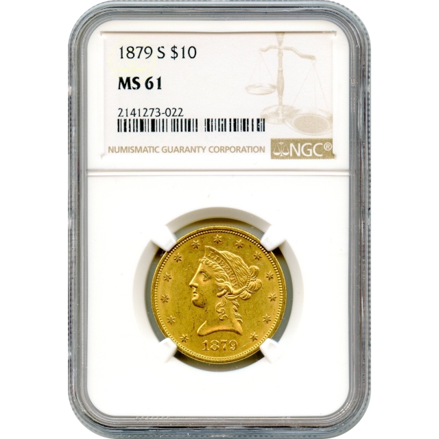 1879-S $10 Liberty Head Eagle NGC MS61