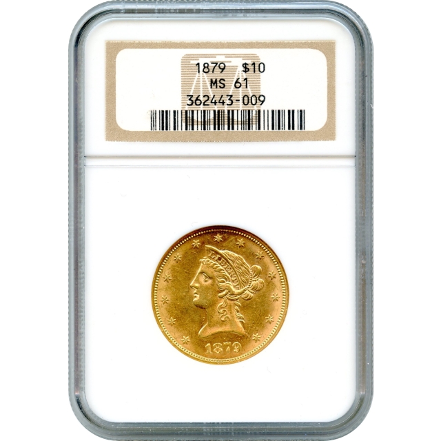 1879 $10 Liberty Head Eagle NGC MS61