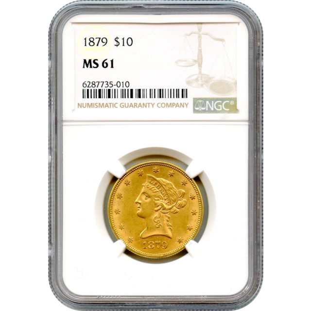 1879 $10 Liberty Head Eagle NGC MS61