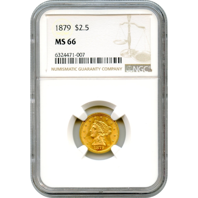 1879 $2.50 Liberty Head Quarter Eagle NGC MS66