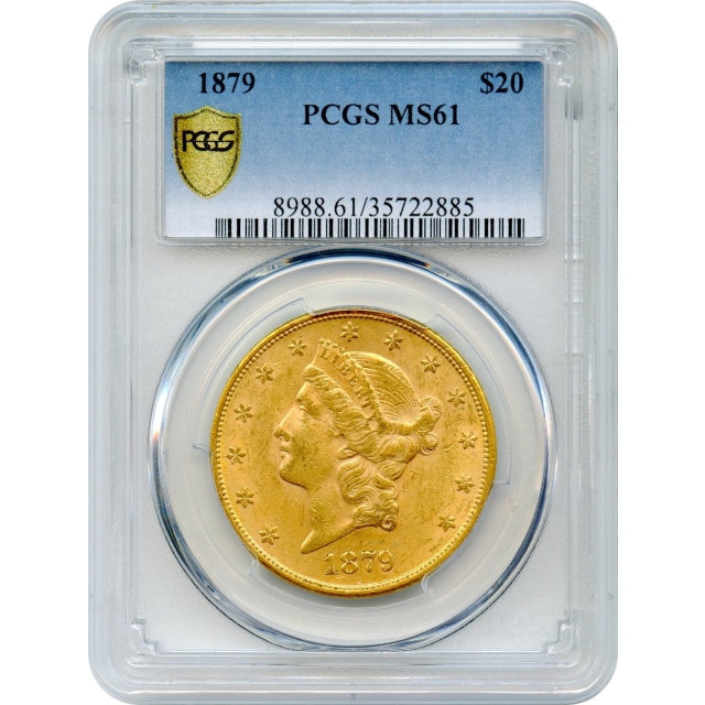 1879 $20 Liberty Head Double Eagle PCGS MS61