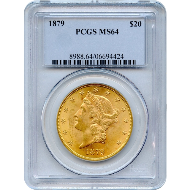 1879 $20 Liberty Head Double Eagle PCGS MS64