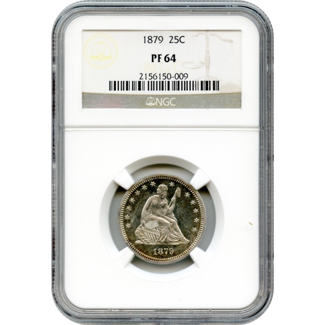 1879 25C Liberty Seated Quarter NGC PR64