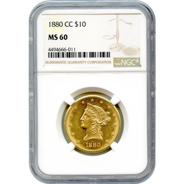 1880-CC $10 Liberty Head Eagle NGC MS60
