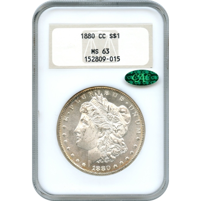 1880-CC $1 Morgan Silver Dollar NGC MS63 (CAC)