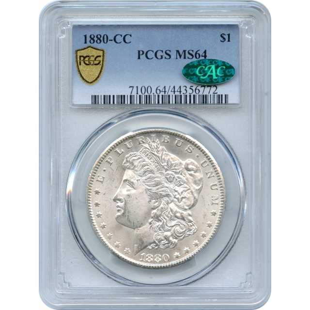 1880-CC $1 Morgan Silver Dollar PCGS MS64 (CAC)