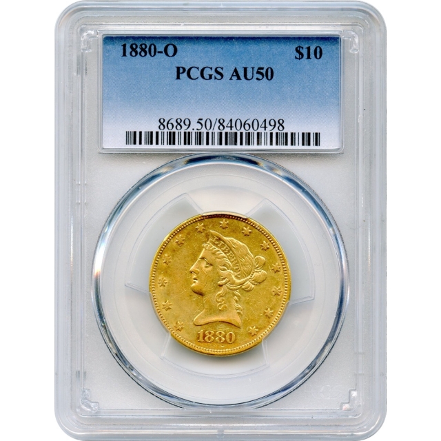 1880-O $10 Liberty Head Eagle PCGS AU50