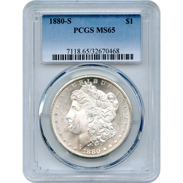 1880-S $1 Morgan Silver Dollar PCGS MS65