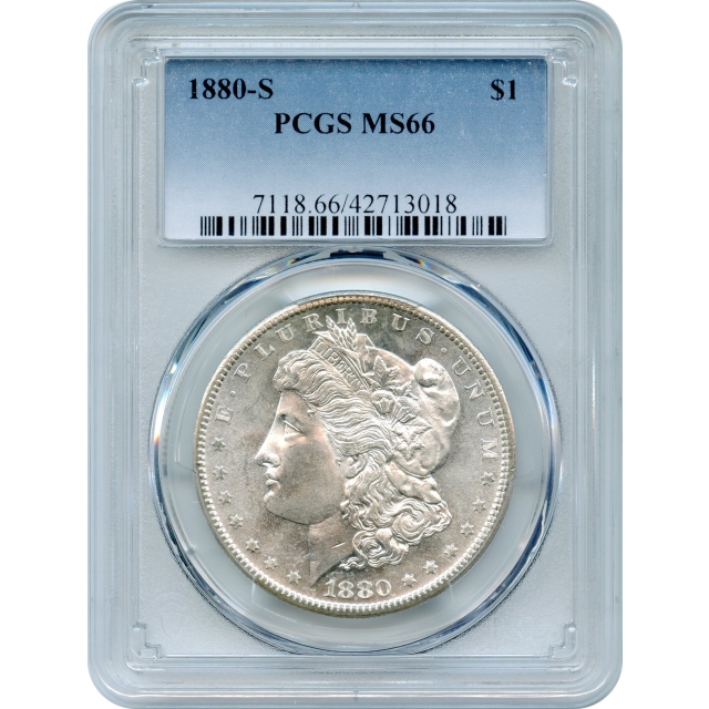 1880-S $1 Morgan Silver Dollar PCGS MS66