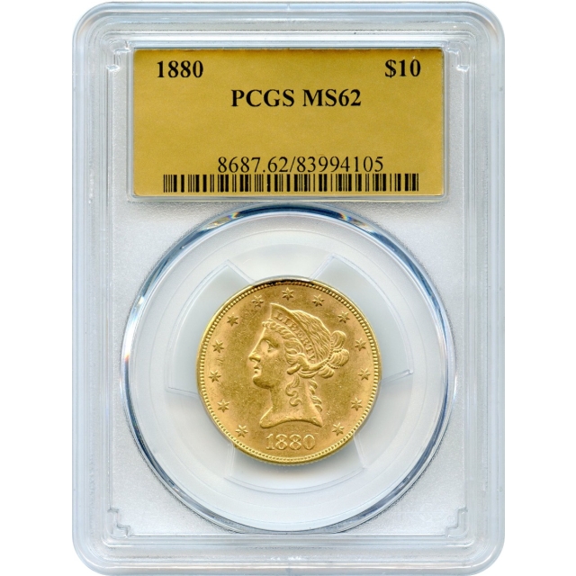 1880 $10 Liberty Head Eagle PCGS MS62