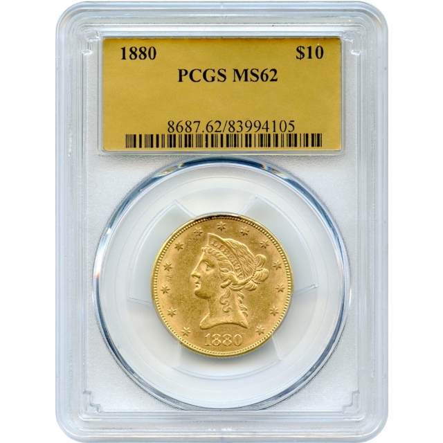1880 $10 Liberty Head Eagle PCGS MS62