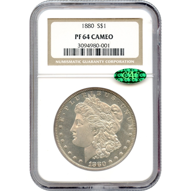 1880 $1 Morgan Silver Dollar NGC PR64CAM (CAC)