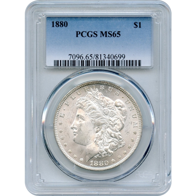 1880 $1 Morgan Silver Dollar PCGS MS65