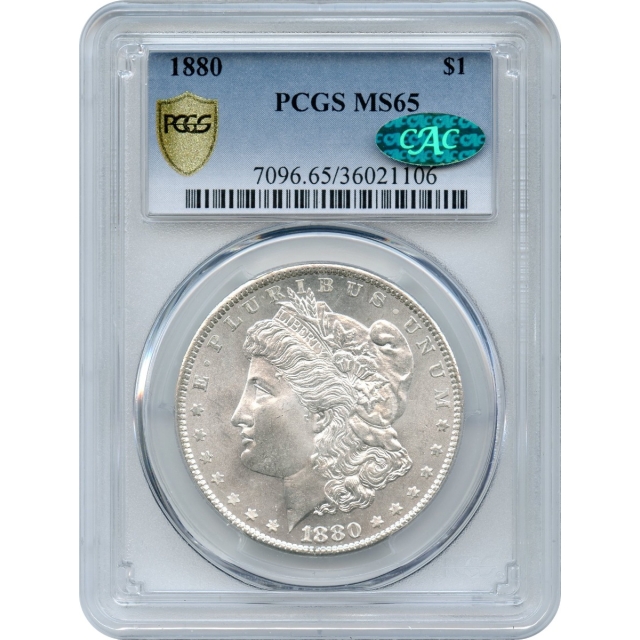 1880 $1 Morgan Silver Dollar PCGS MS65 (CAC)