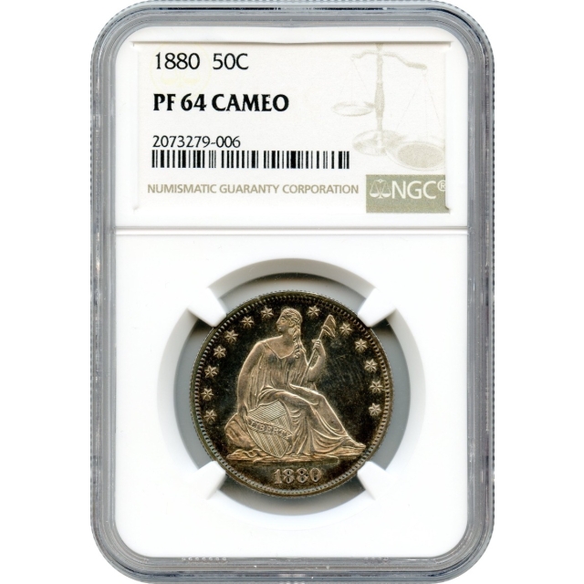 1880 50C Liberty Seated Half Dollar NGC PR64CAM