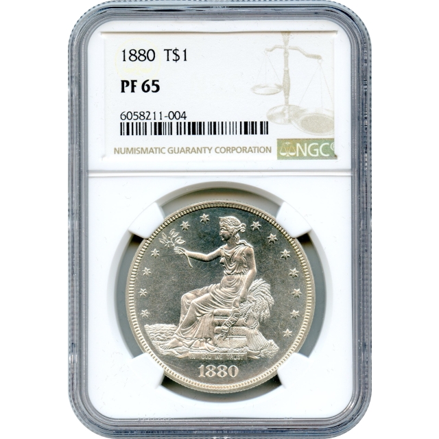 1880 $1 Trade Silver Dollar NGC PR65