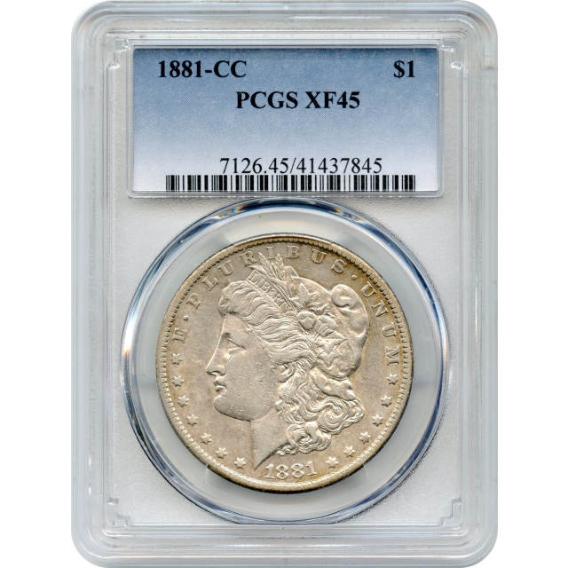 1881-CC $1 Morgan Silver Dollar PCGS XF45
