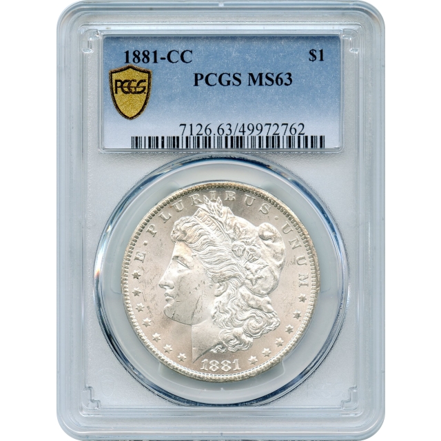 1881-CC $1 Morgan Silver Dollar PCGS MS63