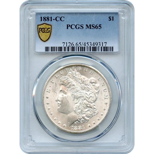 1881-CC $1 Morgan Silver Dollar PCGS MS65