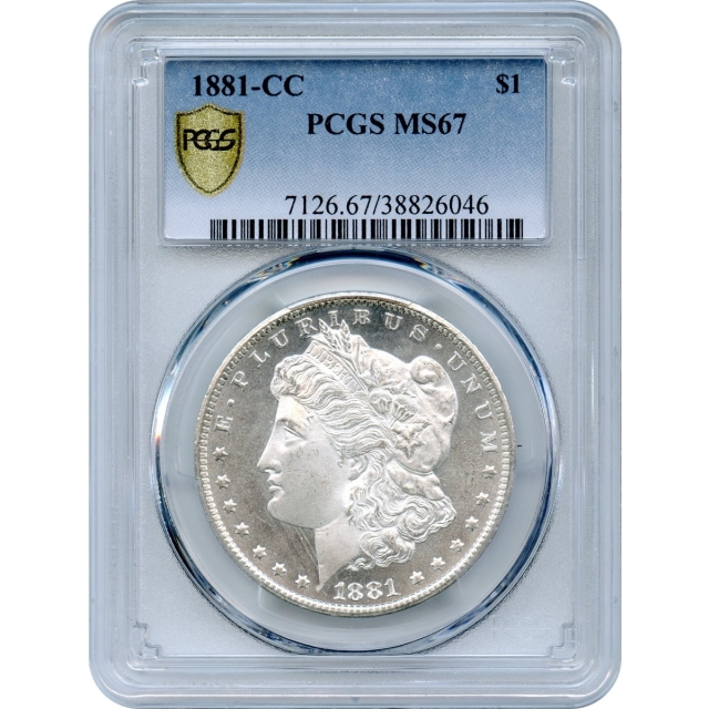 1881-CC $1 Morgan Silver Dollar PCGS MS67