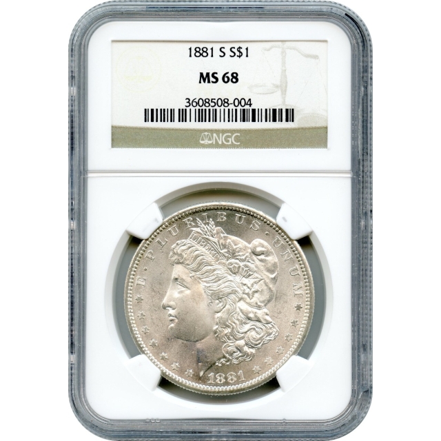 1881-S $1 Morgan Silver Dollar NGC MS68