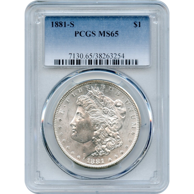 1881-S $1 Morgan Silver Dollar PCGS MS65