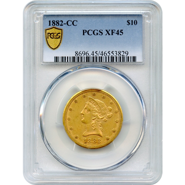 1882-CC $10 Liberty Head Eagle PCGS XF45
