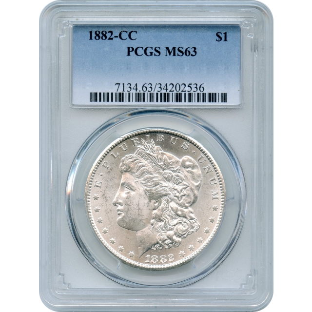 1882-CC $1 Morgan Silver Dollar PCGS MS63