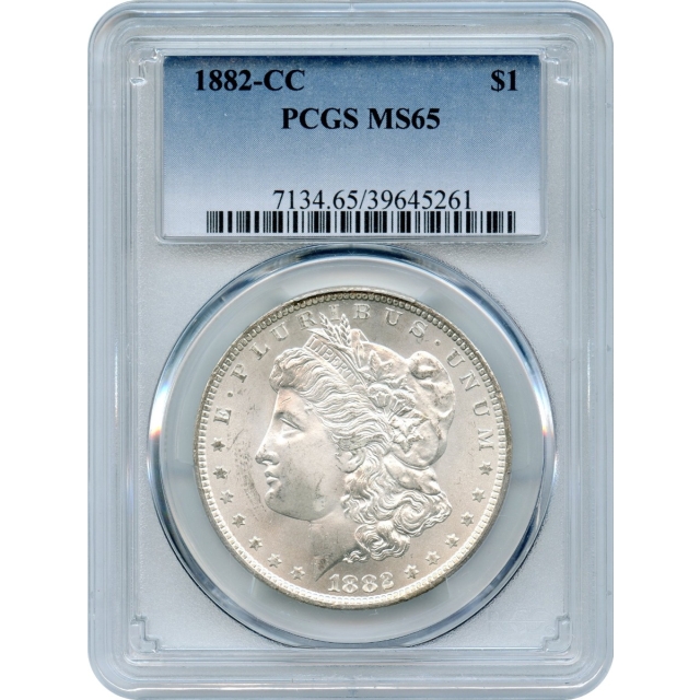 1882-CC $1 Morgan Silver Dollar PCGS MS65